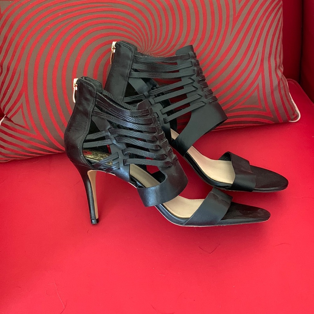 Vince Camuto Black Strappy High Heel Sandals